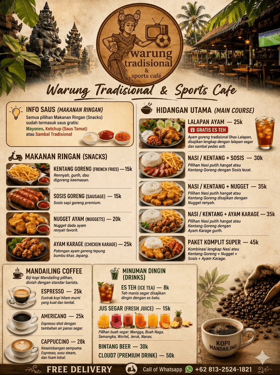 Warung Tradisional Menu
